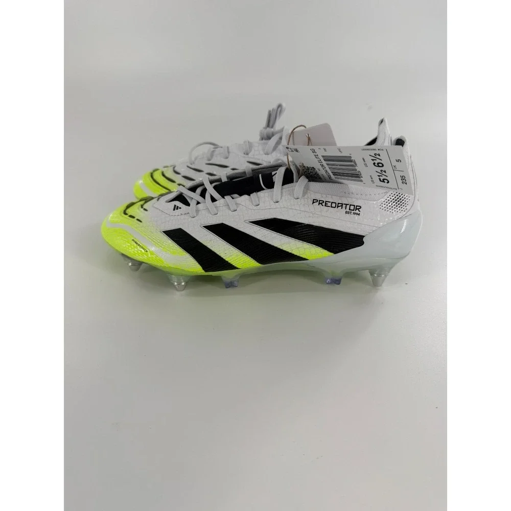 Adidas Predator Elite‎ SG Cleats Cloud White Black Lucid Lemon Men Sz 5.5 JI1067